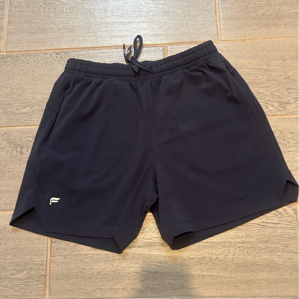 Fabletics Navy Blue Shorts with Drawstring